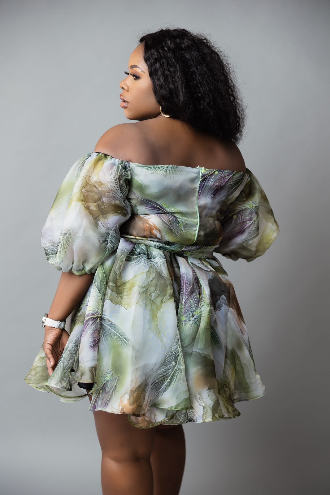 Mbali Flowy Mint Mini Dress